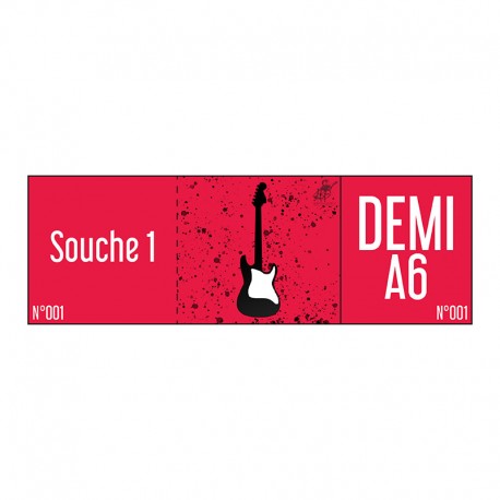 Ticket d'entrée  + 1 souche - Demi A6 (5X15cm)