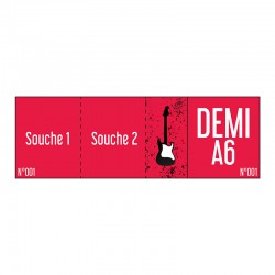 Ticket d'entrée  + 1 souche - Demi A6 (5X15cm)