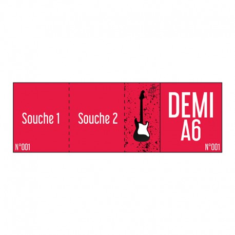Ticket d'entrée  + 1 souche - Demi A6 (5X15cm)