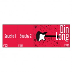 Ticket d'entrée + 2 souches - DIN LONG (9,5X21cm)