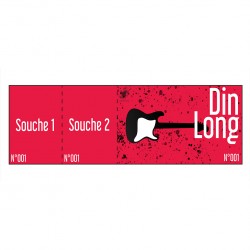 Ticket d'entrée  + 2 souches - DIN LONG (9,5X21cm)