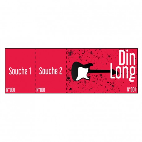 Ticket d'entrée + 2 souches - DIN LONG (9,5X21cm)