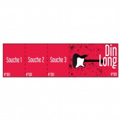 Ticket d'entrée  + 3 souches - DIN LONG (9,5X21cm)